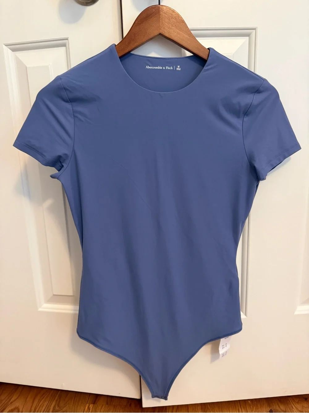 Abercrombie & Fitch Soft Matte Seamless Tee Bodysuit Blue Size Medium NWT